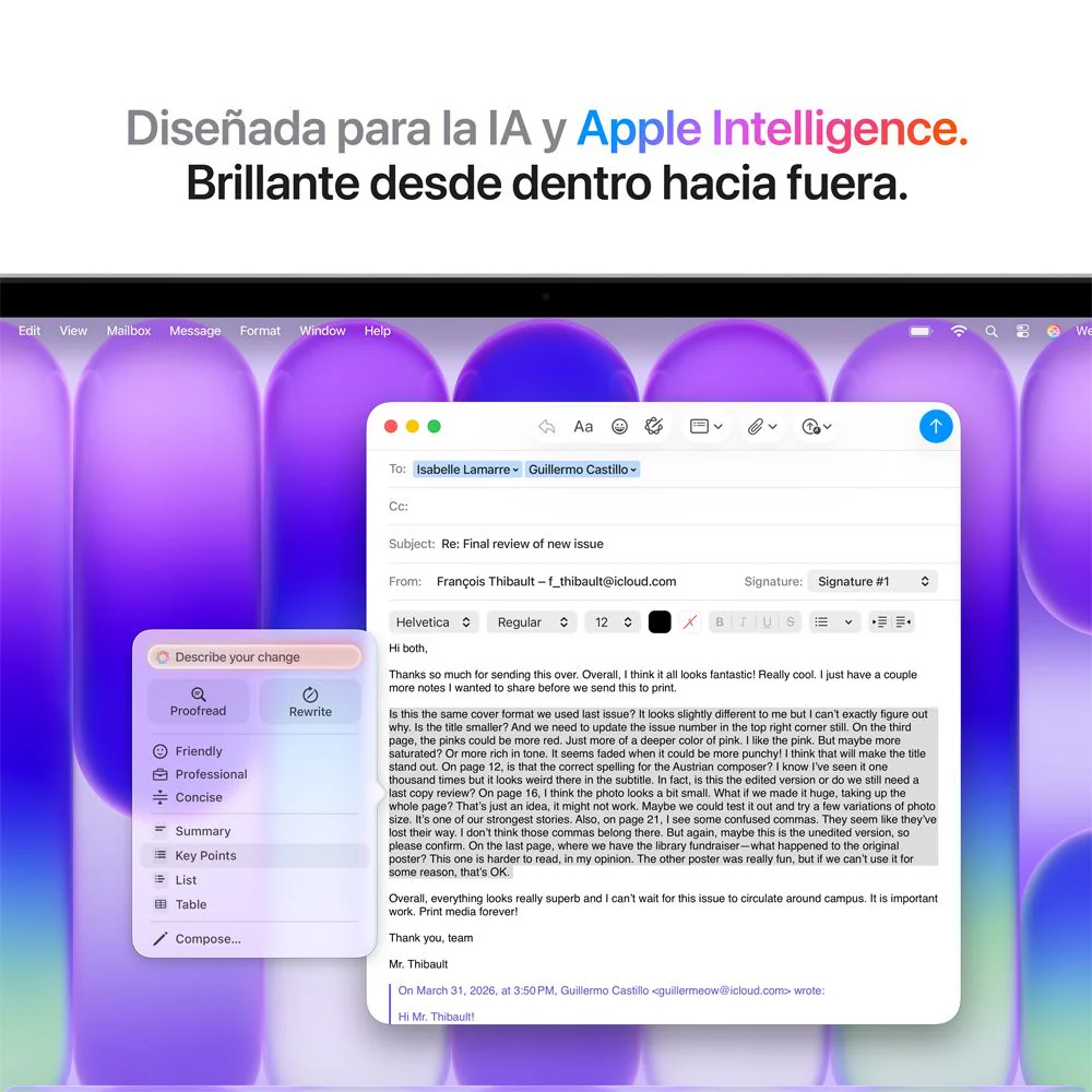 MacBook Neo de 13 pulgadas: Chip A18 Pro de Apple con CPU de 6 núcleos y GPU de 5 núcleos, Magic Keyboard con Touch ID, 512 GB SSD - Color plata - Image 7