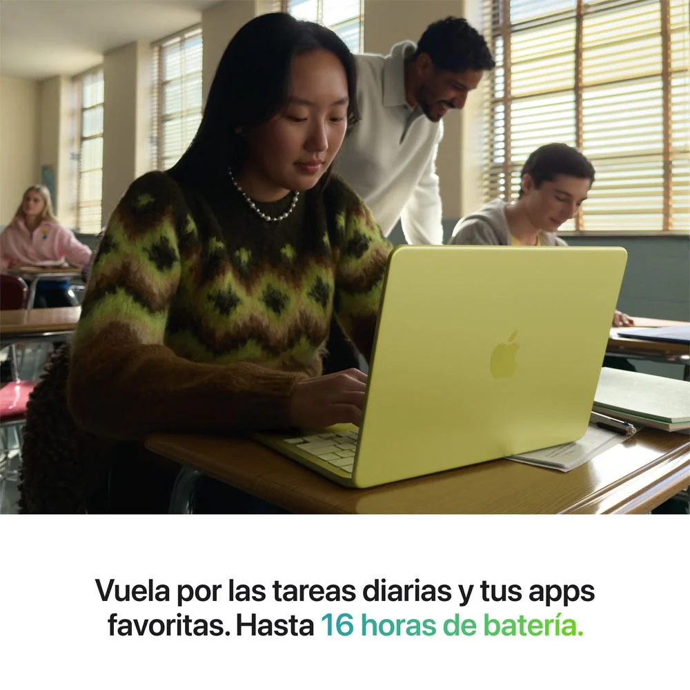 MacBook Neo de 13 pulgadas: Chip A18 Pro de Apple con CPU de 6 núcleos y GPU de 5 núcleos, Magic Keyboard, 256 GB SSD - Amarillo cítrico - Image 4