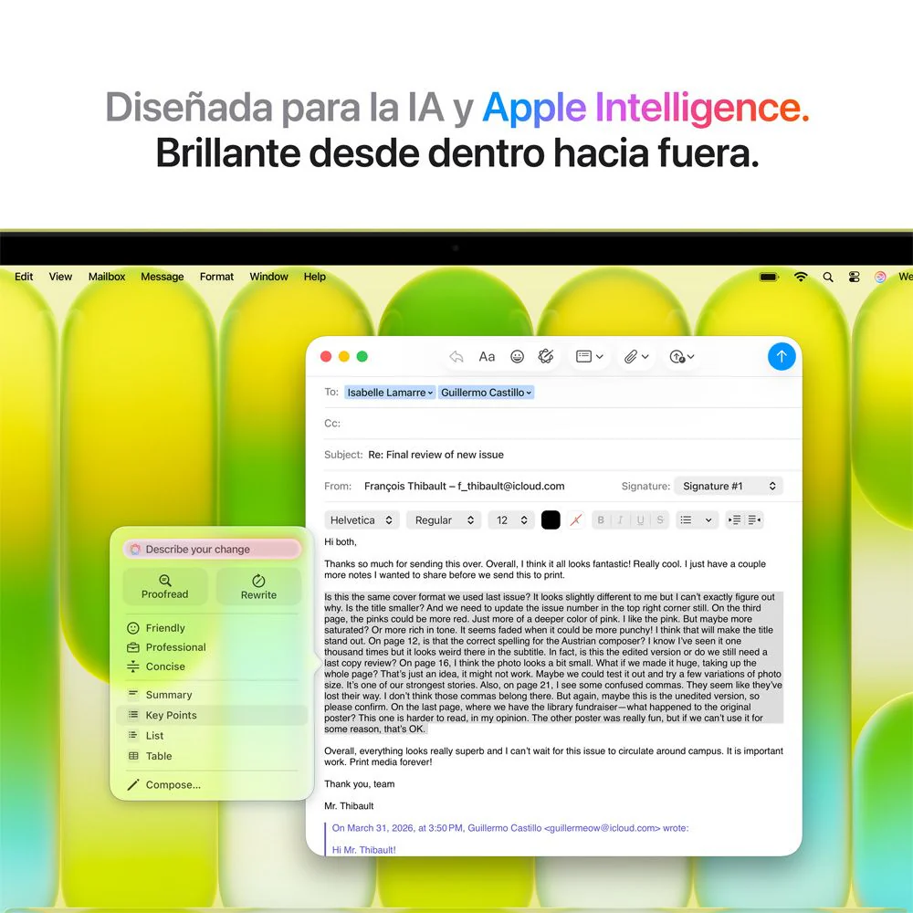 MacBook Neo de 13 pulgadas: Chip A18 Pro de Apple con CPU de 6 núcleos y GPU de 5 núcleos, Magic Keyboard, 256 GB SSD - Amarillo cítrico - Image 7