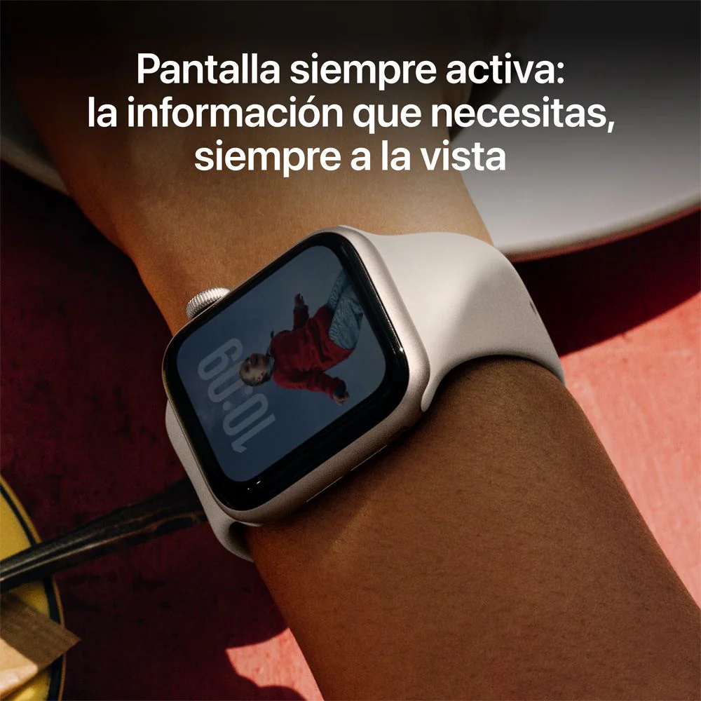 Apple Watch SE 3 GPS • Caja de aluminio blanco estelar de 40 mm • Correa deportiva blanco estelar - M/L - Image 5