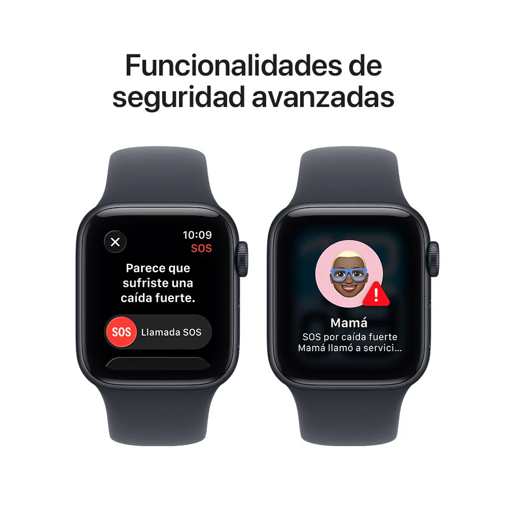 Apple Watch SE 3 GPS • Caja de aluminio color medianoche de 40 mm • Correa deportiva color medianoche - S/M - Image 7
