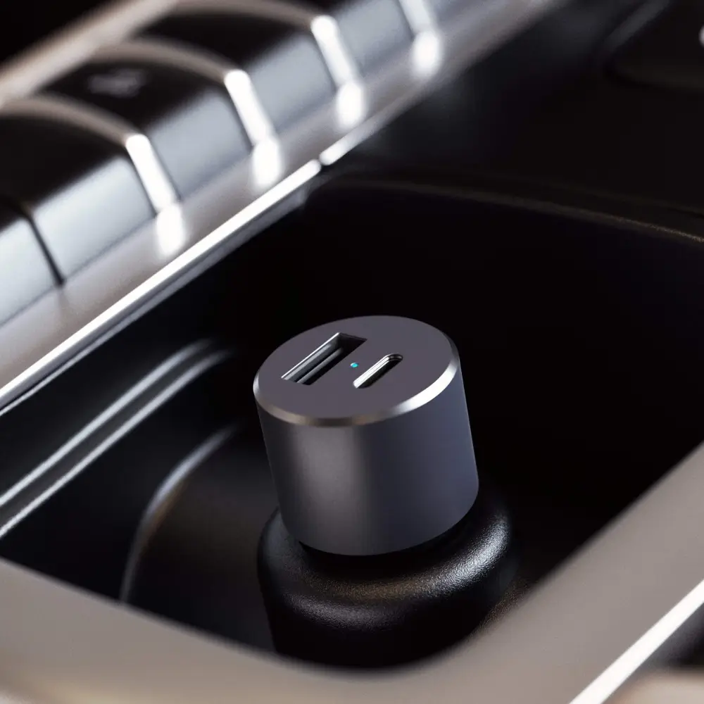 Cargador de carro Satechi con puerto USB-C 72W - Gris Espacial - Image 4