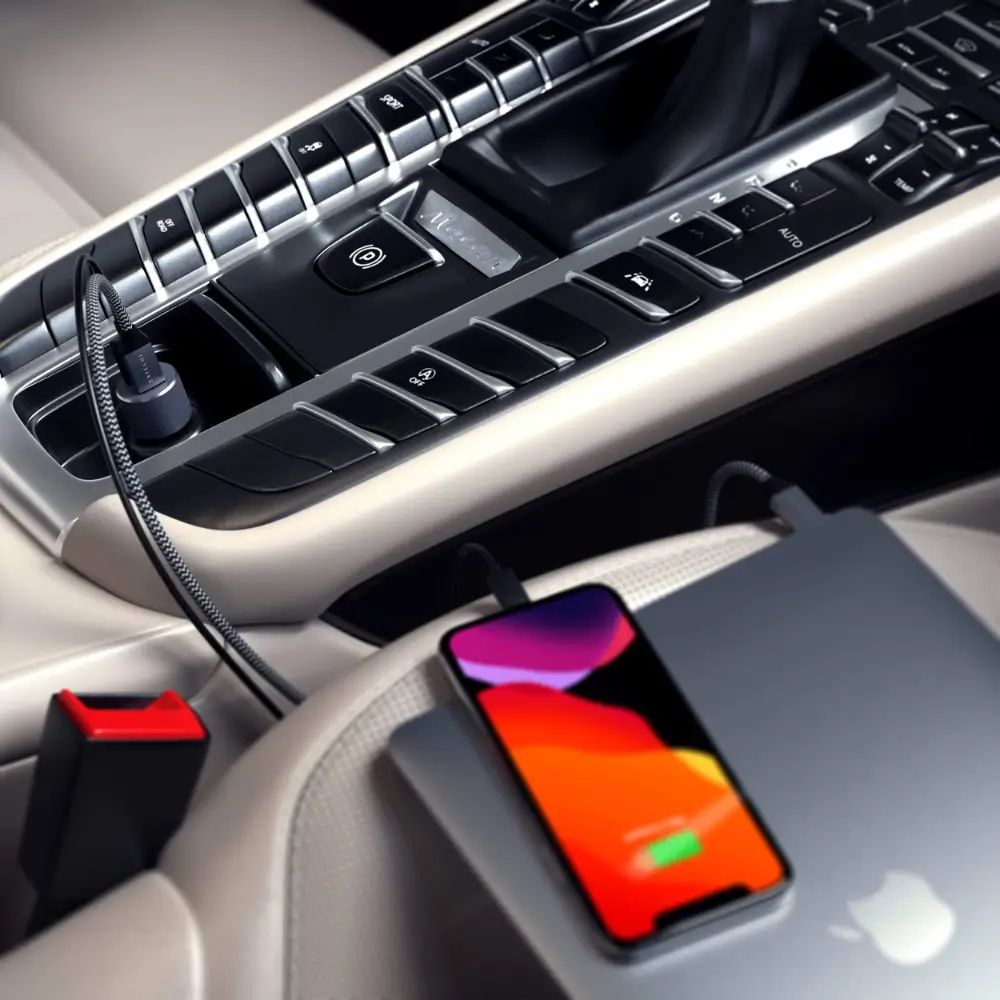 Cargador de carro Satechi con puerto USB-C 72W - Gris Espacial - Image 5