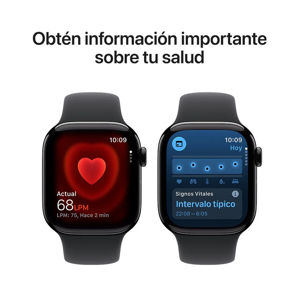 Apple Watch Series 11 GPS • Caja de aluminio negro azabache de 42 mm • Correa deportiva negra – M/L - Image 5