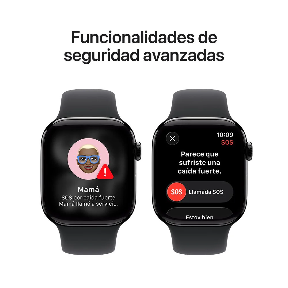 Apple Watch Series 11 GPS • Caja de aluminio negro azabache de 42 mm • Correa deportiva negra – M/L - Image 6