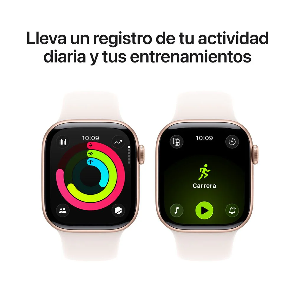 Apple Watch Series 11 GPS • Caja de aluminio color oro rosa de 42 mm • Correa deportiva rosa rubor – S/M - Image 4