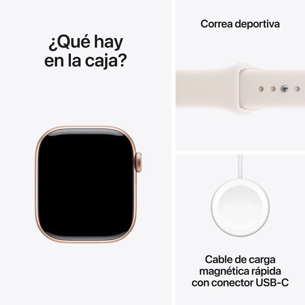 Apple Watch Series 11 GPS • Caja de aluminio color oro rosa de 42 mm • Correa deportiva rosa rubor – S/M - Image 8