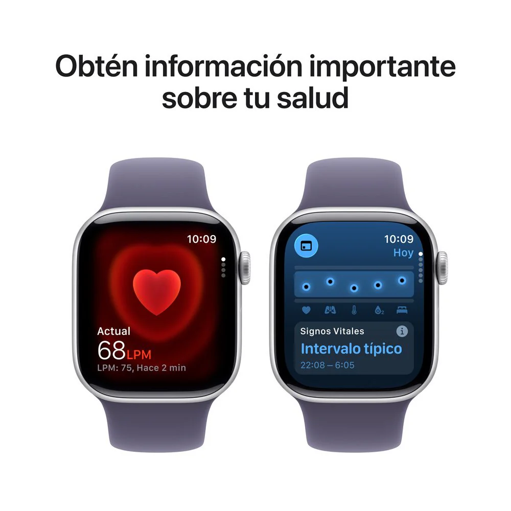Apple Watch Series 11 GPS • Caja de aluminio color plata de 42 mm • Correa deportiva morado niebla – M/L - Image 5