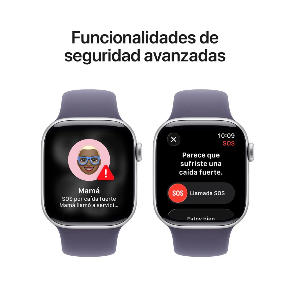 Apple Watch Series 11 GPS • Caja de aluminio color plata de 42 mm • Correa deportiva morado niebla – M/L - Image 6