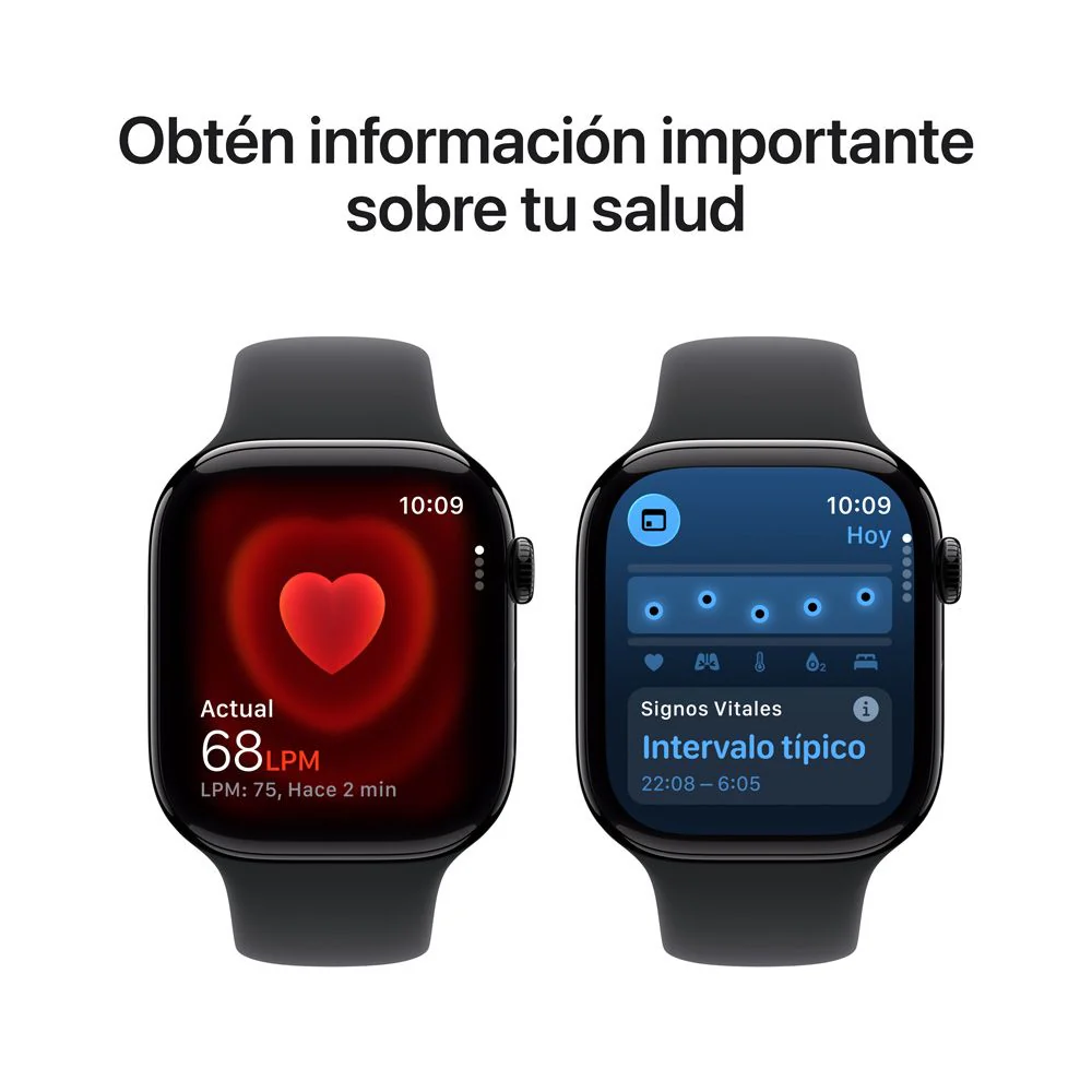 Apple Watch Series 11 GPS • Caja de aluminio negro azabache de 46 mm • Correa deportiva negra – M/L - Image 5
