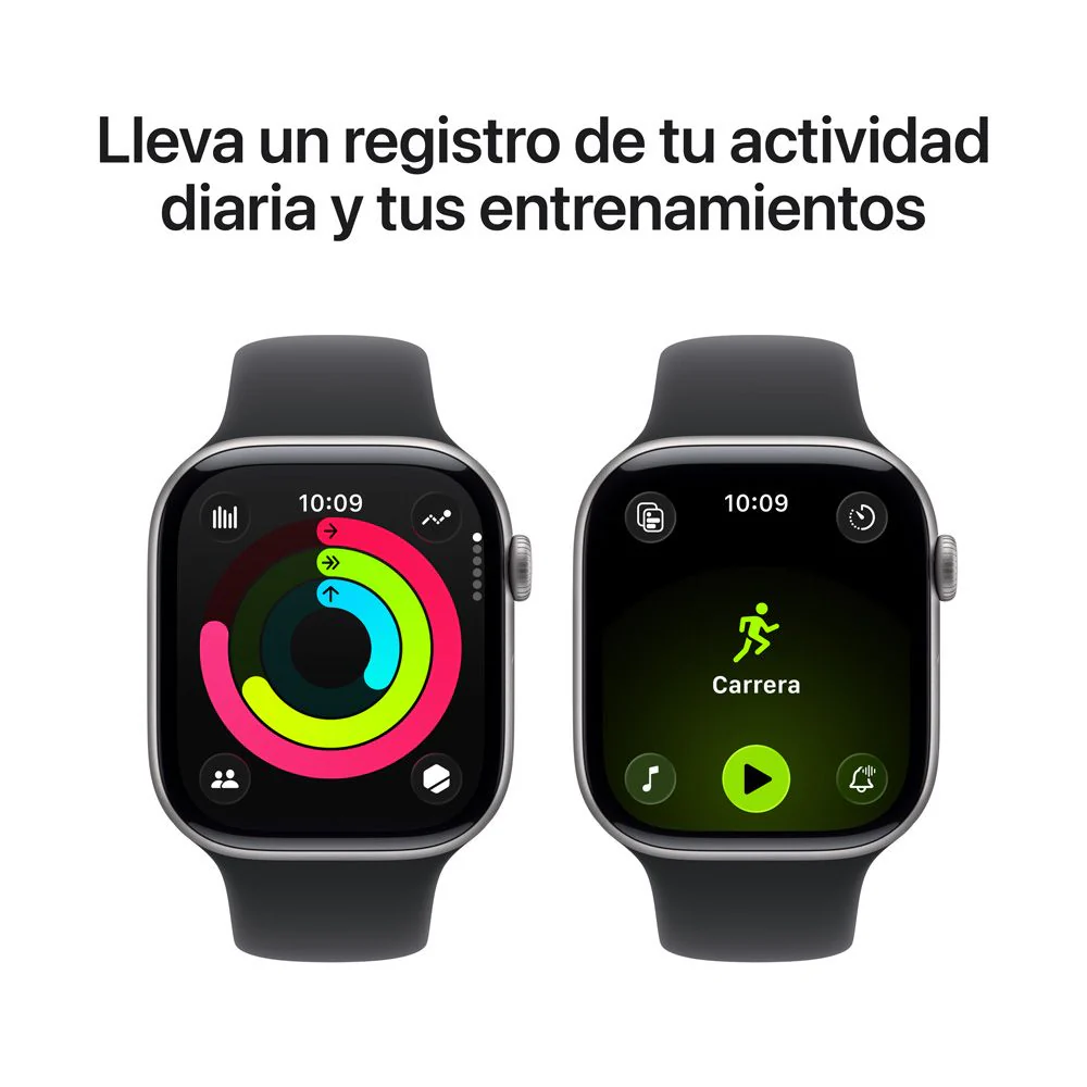 Apple Watch Series 11 GPS • Caja de aluminio gris espacial de 46 mm • Correa deportiva negra – S/M - Image 4