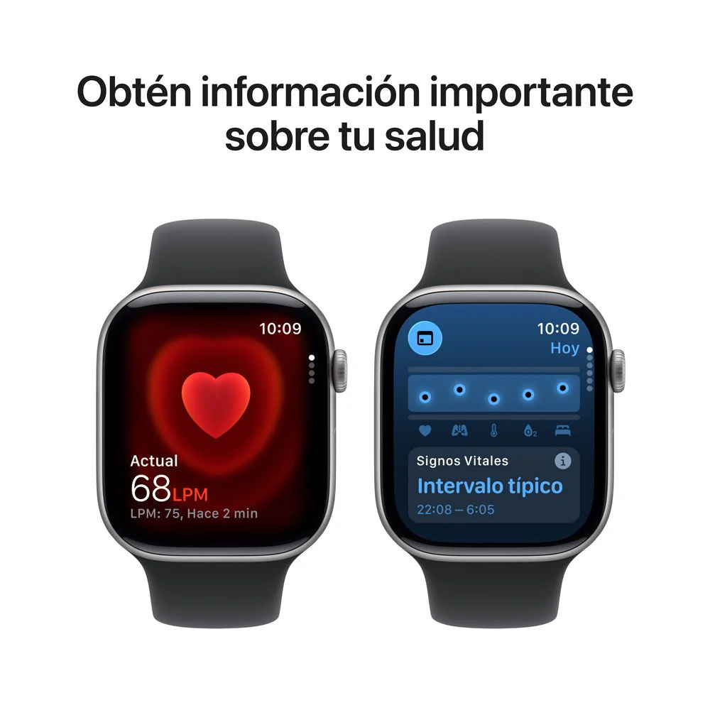 Apple Watch Series 11 GPS • Caja de aluminio gris espacial de 46 mm • Correa deportiva negra – S/M - Image 5