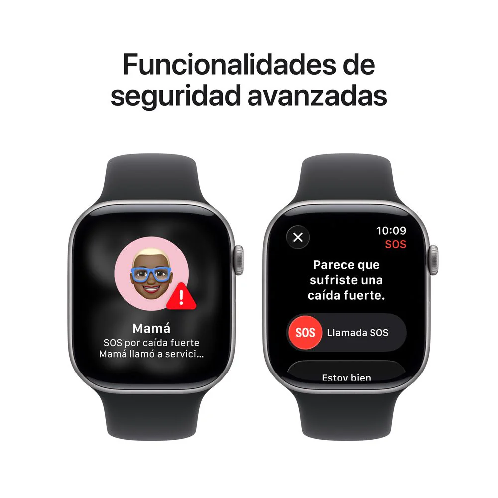 Apple Watch Series 11 GPS • Caja de aluminio gris espacial de 46 mm • Correa deportiva negra – S/M - Image 6