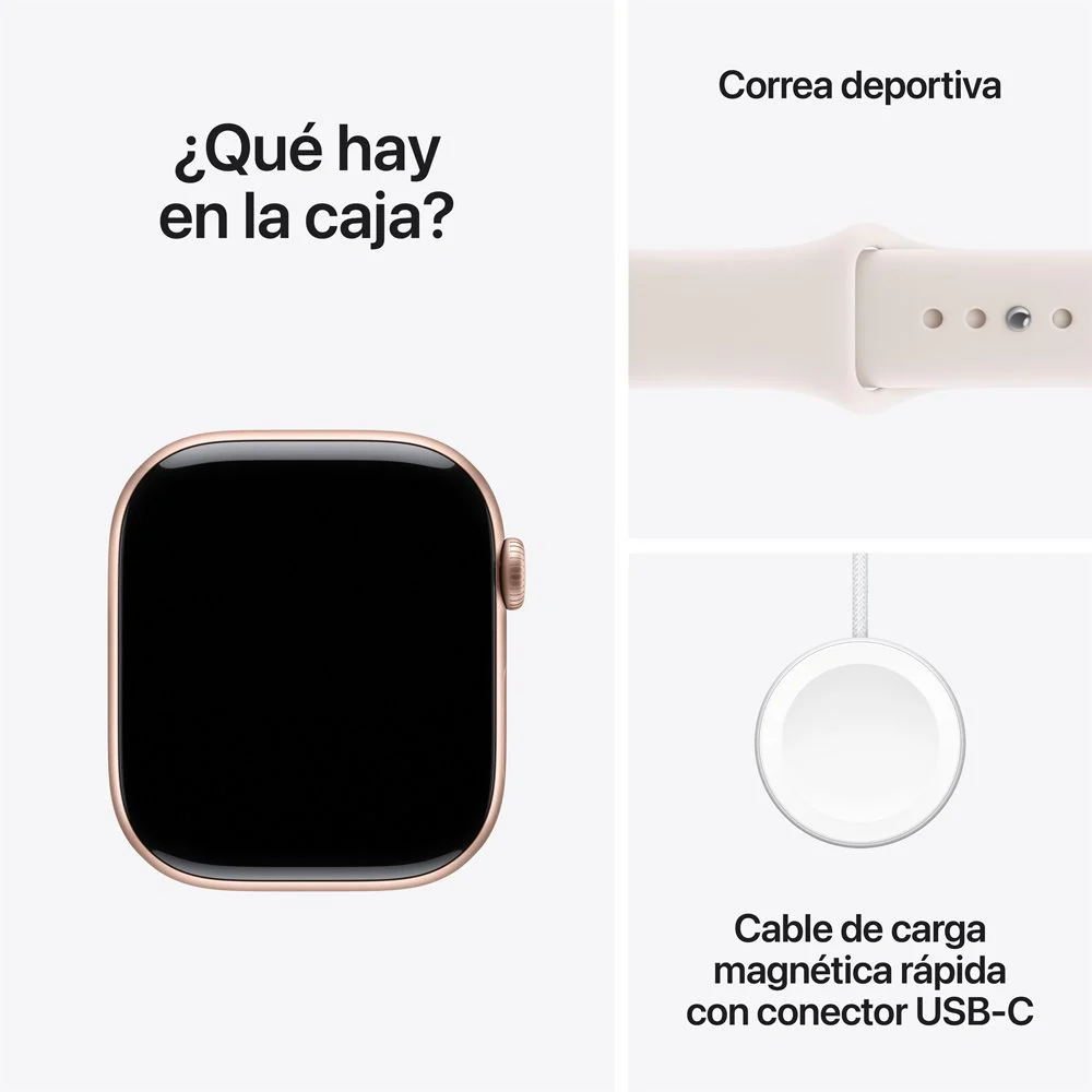Apple Watch Series 11 GPS • Caja de aluminio color oro rosa de 46 mm • Correa deportiva rosa rubor – M/L - Image 8