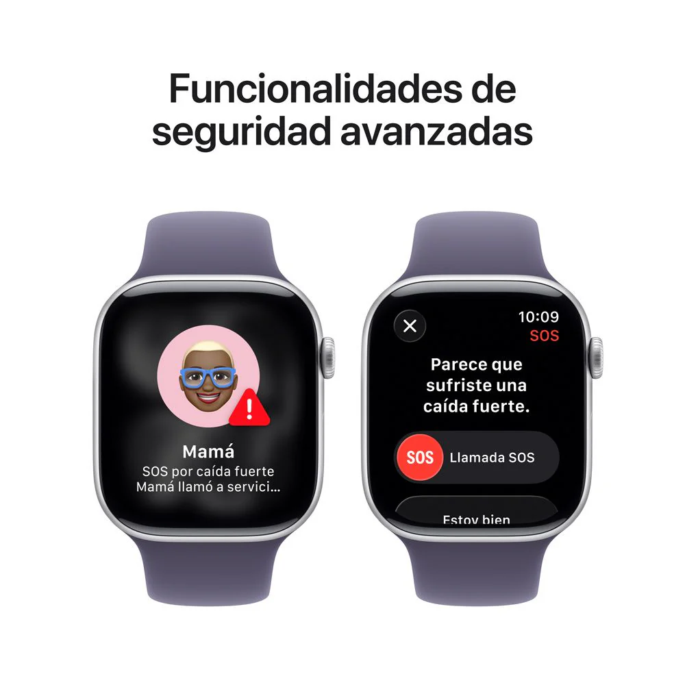 Apple Watch Series 11 GPS • Caja de aluminio color plata de 46 mm • Correa deportiva morado niebla – M/L - Image 6
