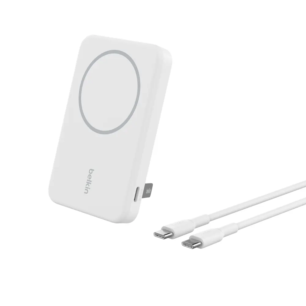 Batería Externa Qi2 5000 mAh 15W stand - Blanco - Image 3