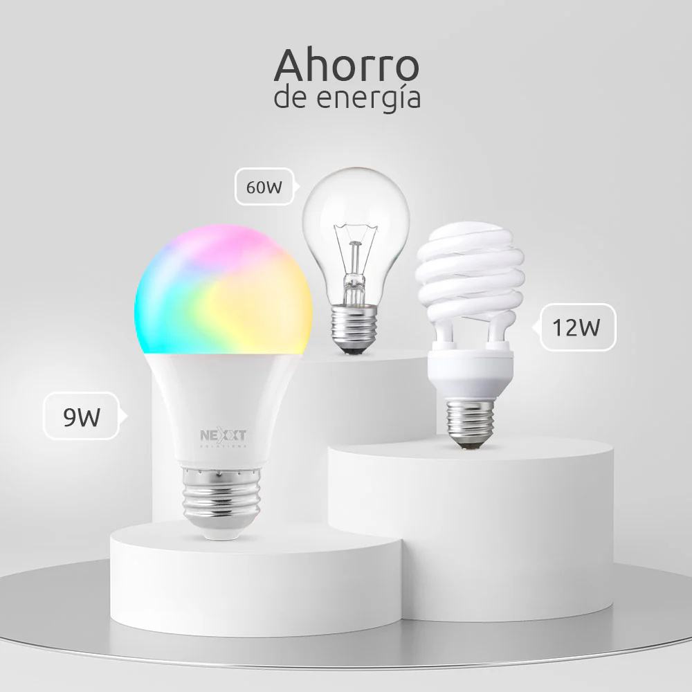Bombillo Inteligente Nexxt Wi-Fi LED C110  Multicolor  (2 Unidades) - Image 6