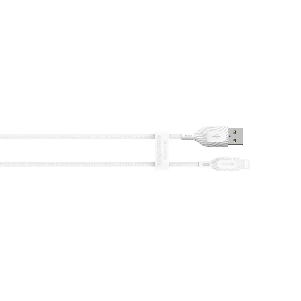 Cable Mophie essential trenzado USB-A a Lightning 12w 2m - Blanco - Image 3