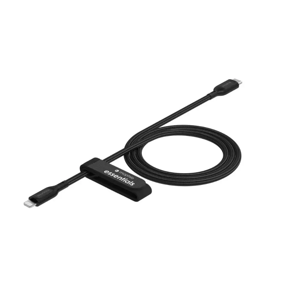 Cable Mophie essential trenzado USB-C a Lightning 60w 1m - Negro - Image 3