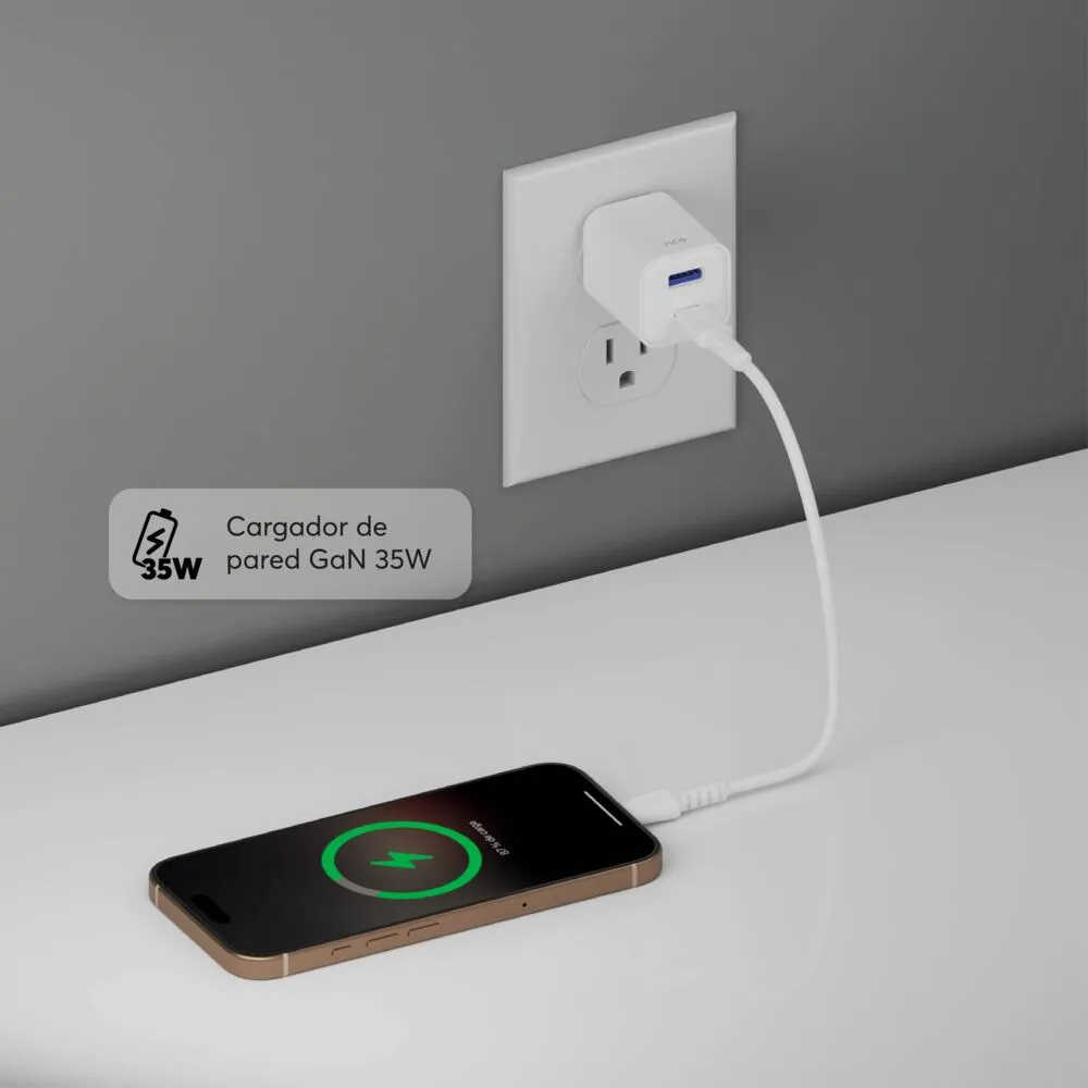 Cargador de Pared NCO PowerPlug Mini 35W USB-A + USB-C - Blanco - Image 3