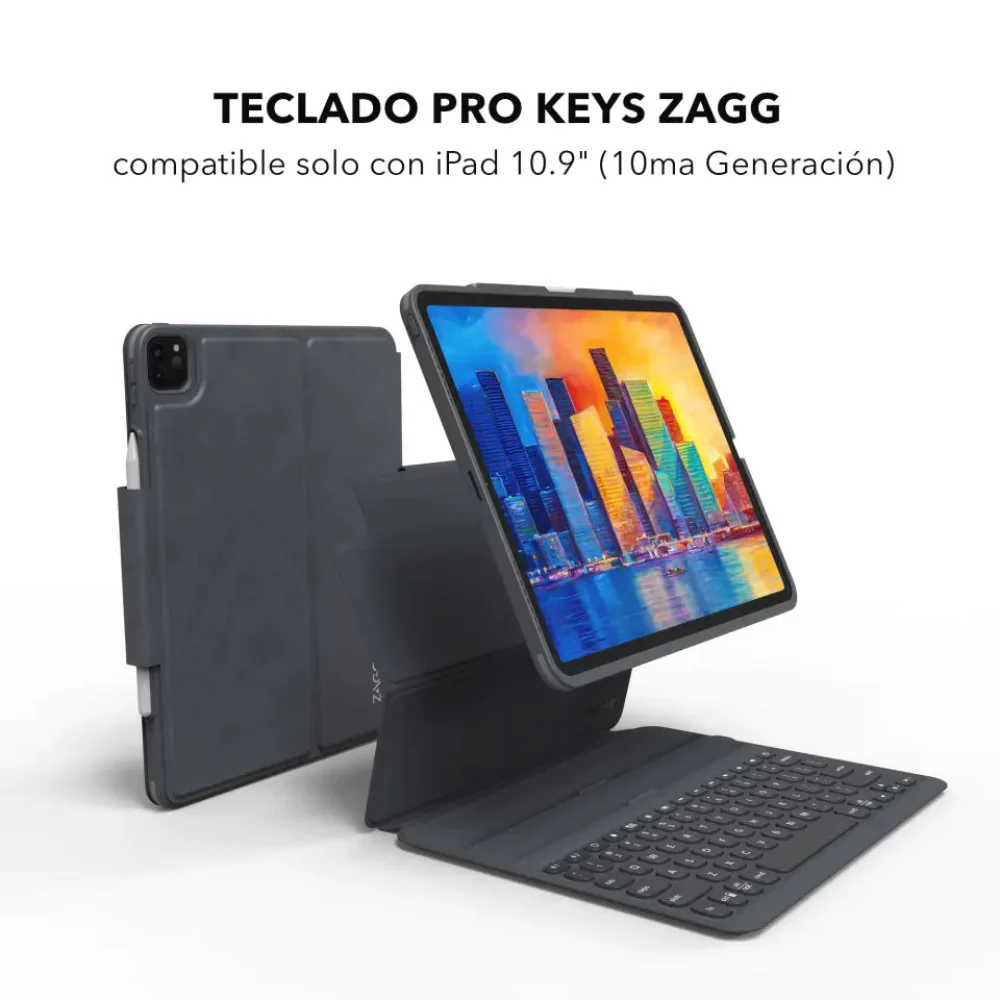 Case con Teclado ZAGG Pro Keys para iPad 10.9 (10ma Gen / A16) - Negro - Image 3