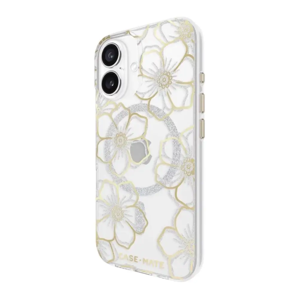 Case-Mate Floral Gems con MagSafe para iPhone 16 - Oro - Image 3