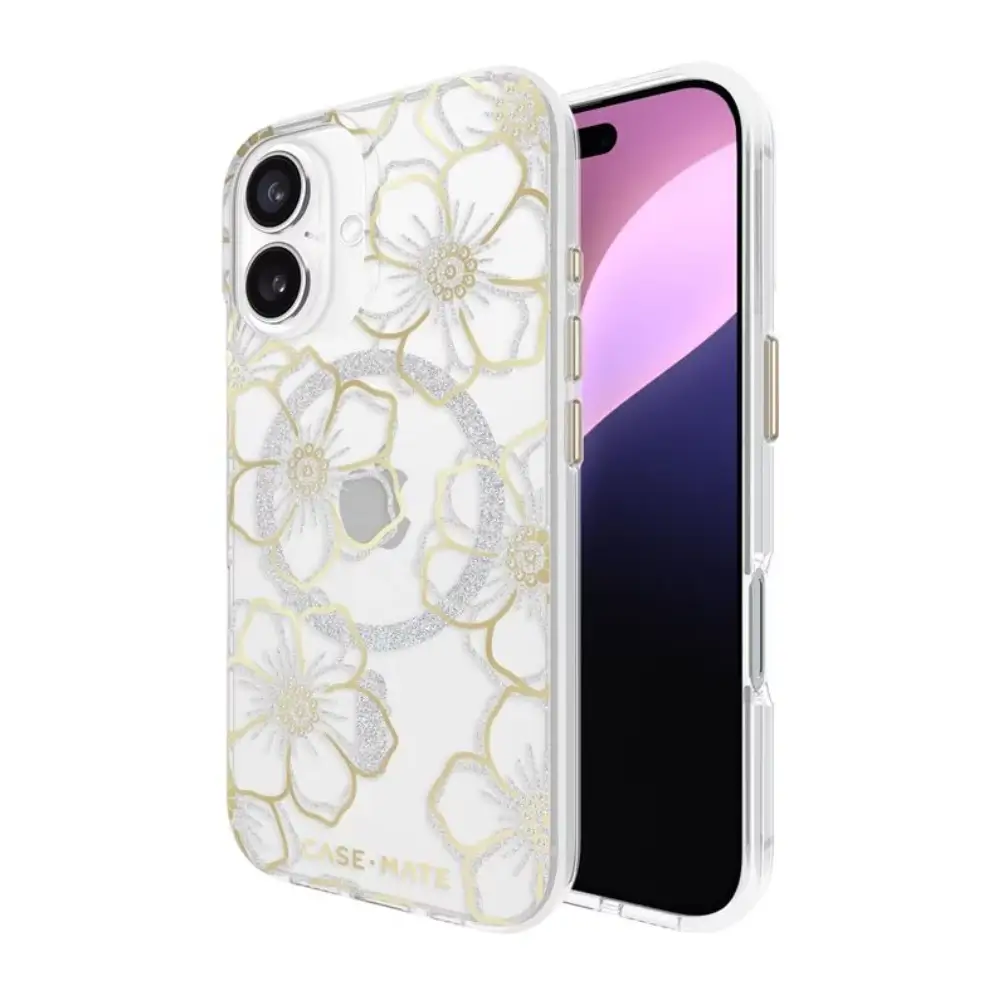 Case-Mate Floral Gems Case con MagSafe para iPhone 16 Plus - Oro - Image 4