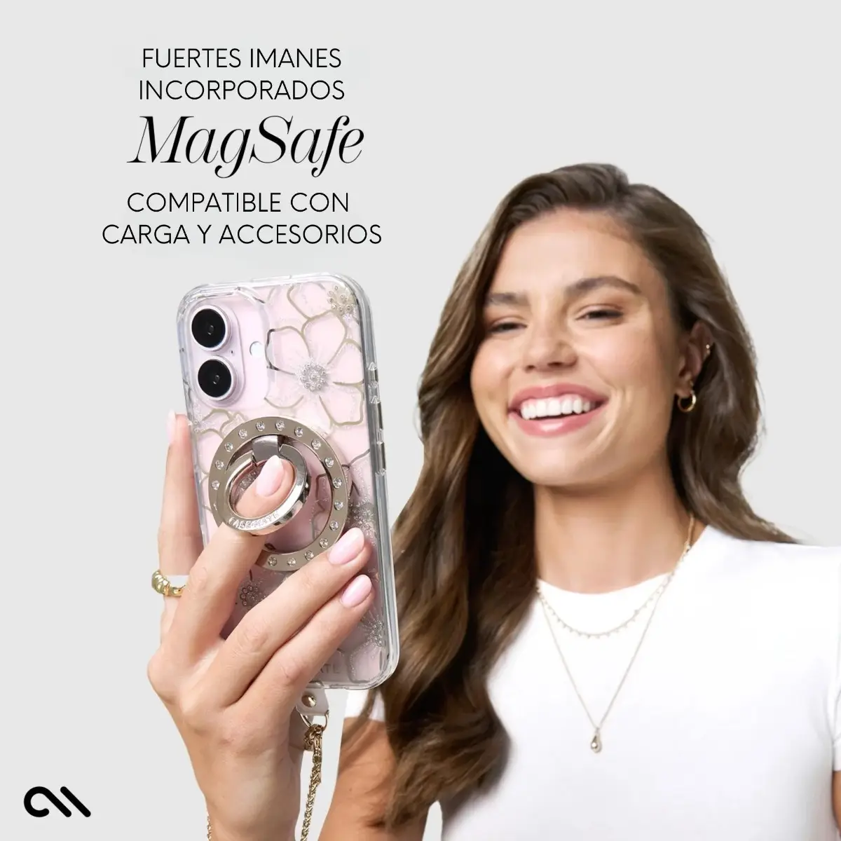 Case-Mate Floral Gems Case con MagSafe para iPhone 16 Plus - Oro - Image 6