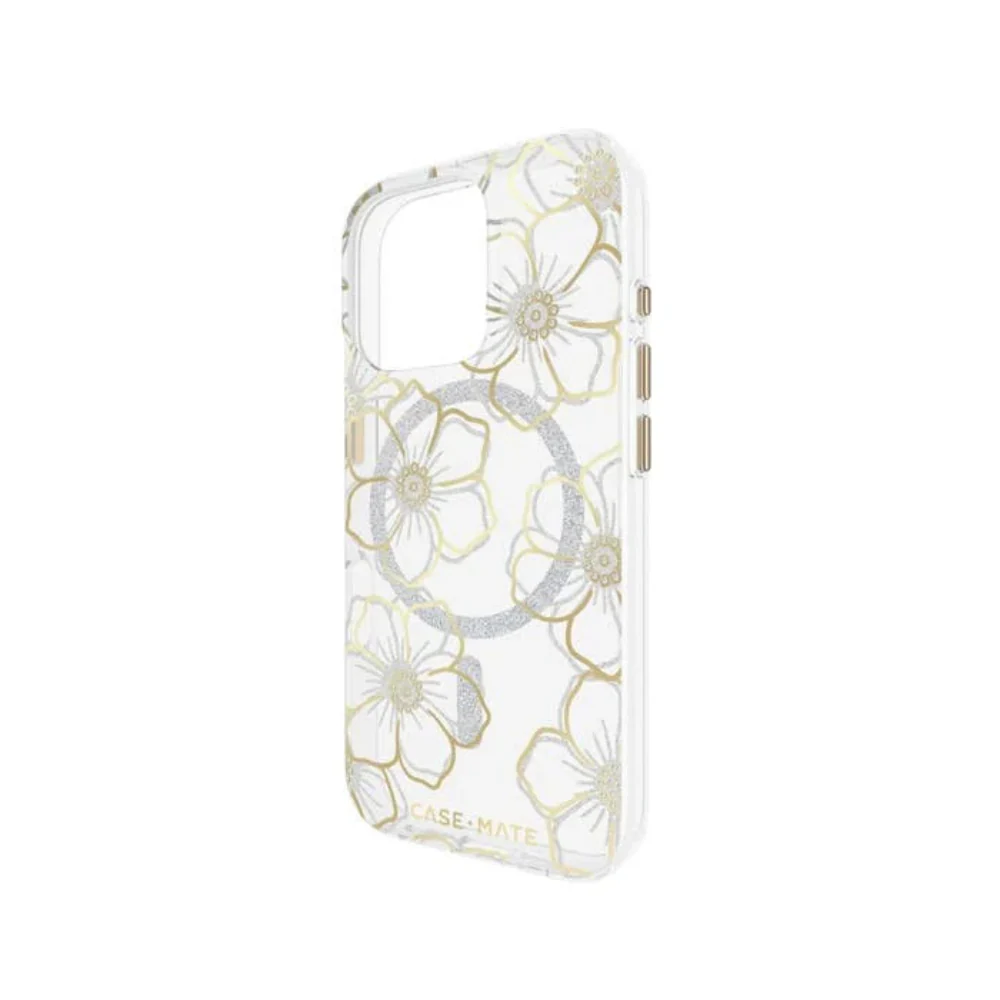 Case-Mate Floral Gems Case con MagSafe para iPhone 16 Pro - Oro - Image 3
