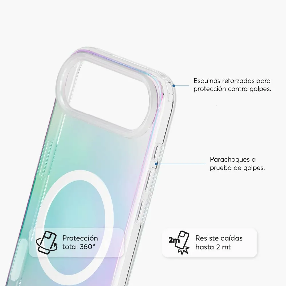 Case NCO SafeCase Clear con MagSafe para iPhone 17 Air - Arcoiris - Image 3