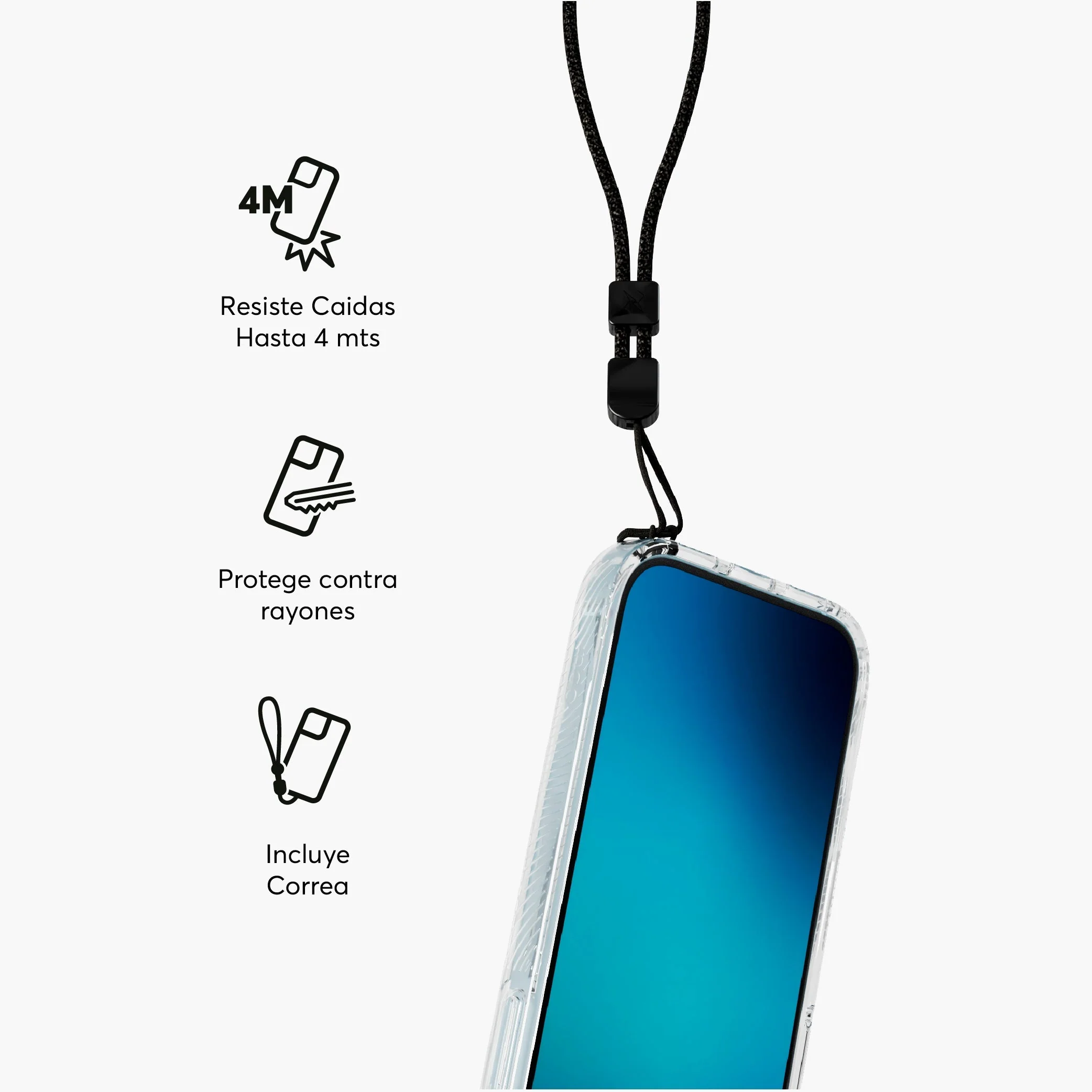 Case NCO SafeCase Force para iPhone 15 con MagSafe - Transparente - Image 3