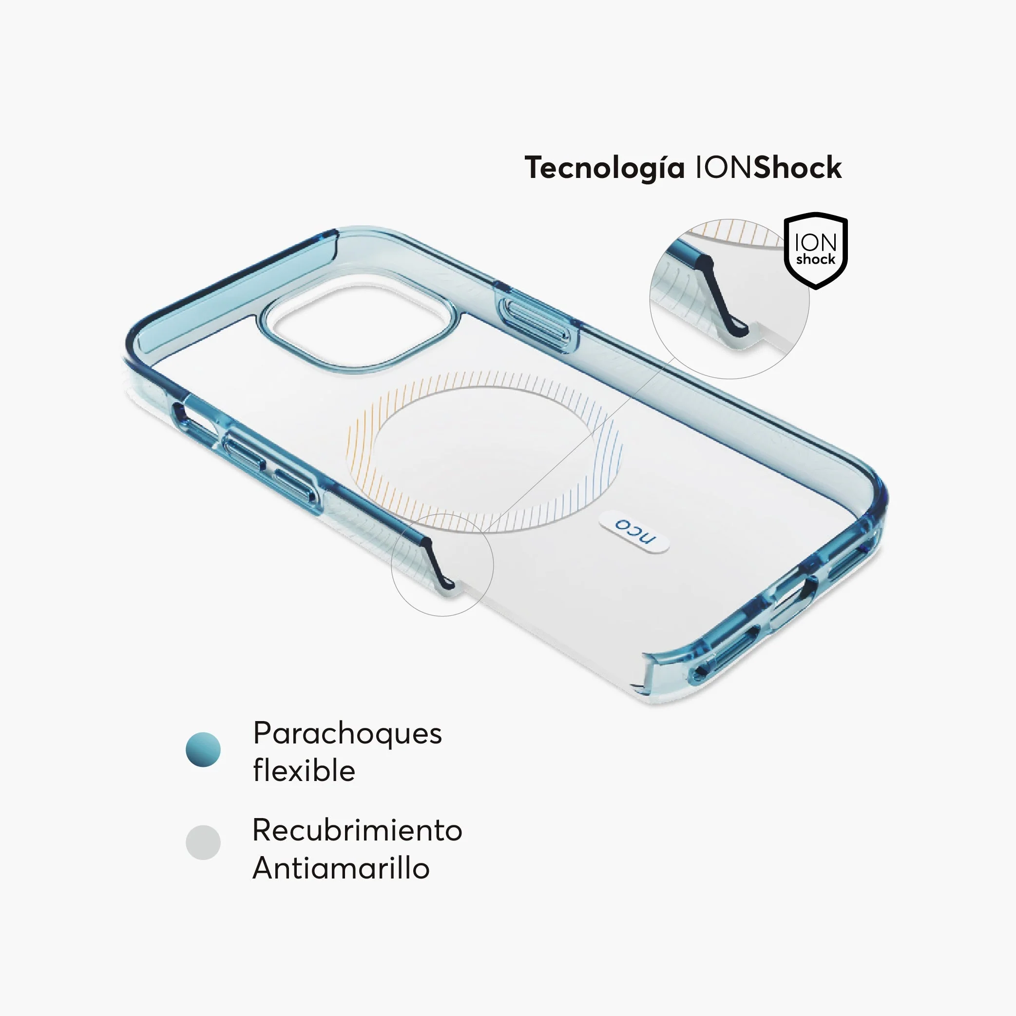 Case NCO SafeCase Force para iPhone 15 con MagSafe - Transparente - Image 6