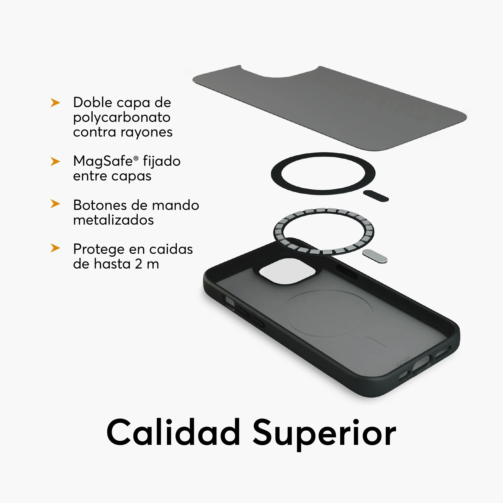 Case NCO SafeCase Lite con MagSafe para iPhone 15 - Negro - Image 4