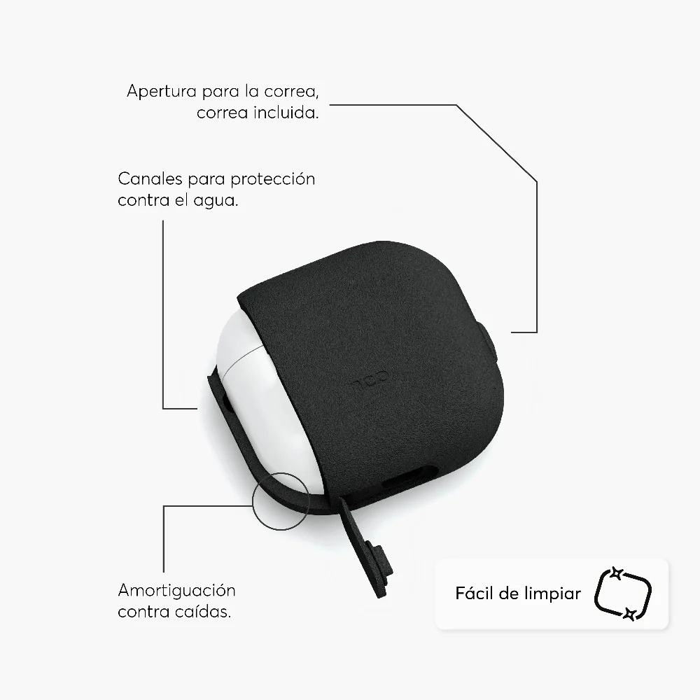 Case NCO SiliconeGuard para Airpods 4 - Negro - Image 3