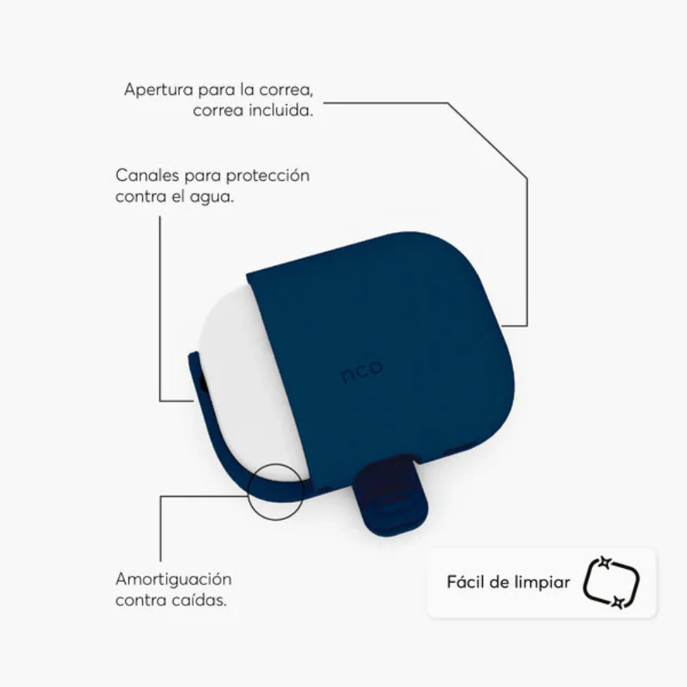 Case NCO SiliconeGuard para AirPods Pro 3 - Azul - Image 3
