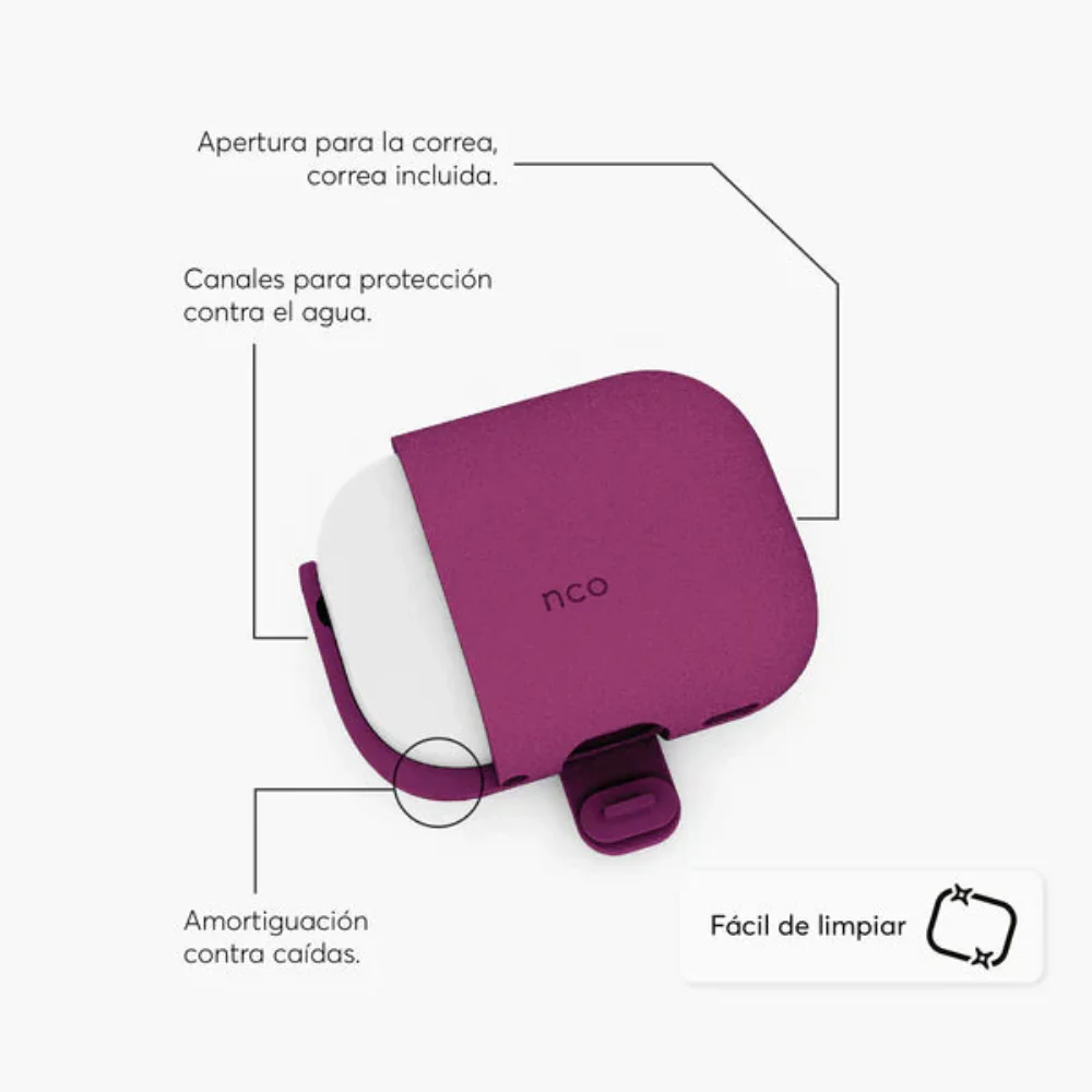Case NCO SiliconeGuard para AirPods Pro 3 - Magenta - Image 3