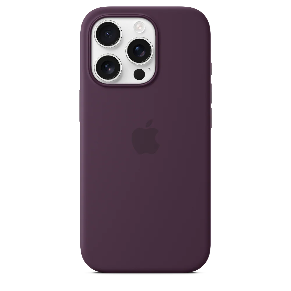 Funda de silicón con MagSafe para el iPhone 16 Pro - Color ciruela - Image 3