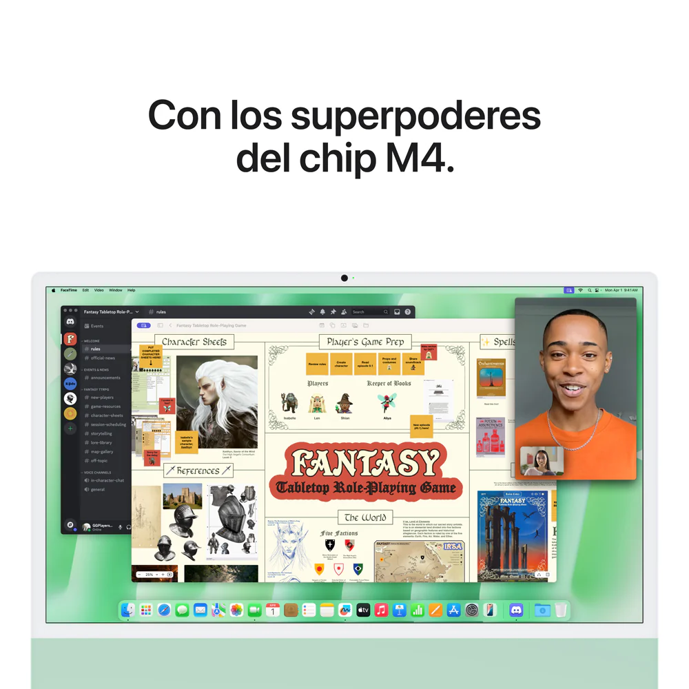 iMac con pantalla Retina 4,5K de 24 pulgadas: Chip M4 de Apple con CPU de 10 núcleos y GPU de 10 núcleos, 512 GB SSD - Verde - Image 6