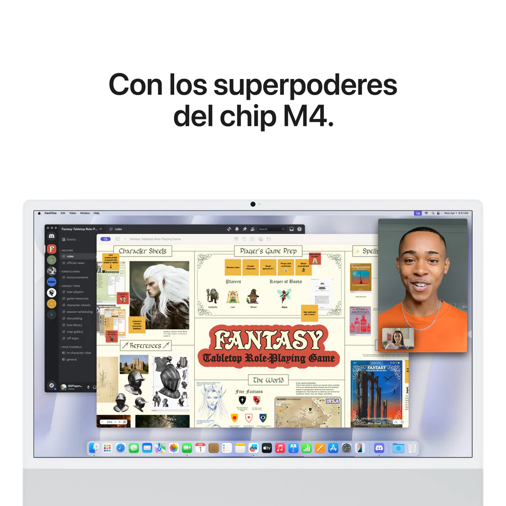 iMac con pantalla Retina 4,5K de 24 pulgadas: Chip M4 de Apple con CPU de 8 núcleos y GPU de 8 núcleos, 256 GB SSD - Plata - Image 6