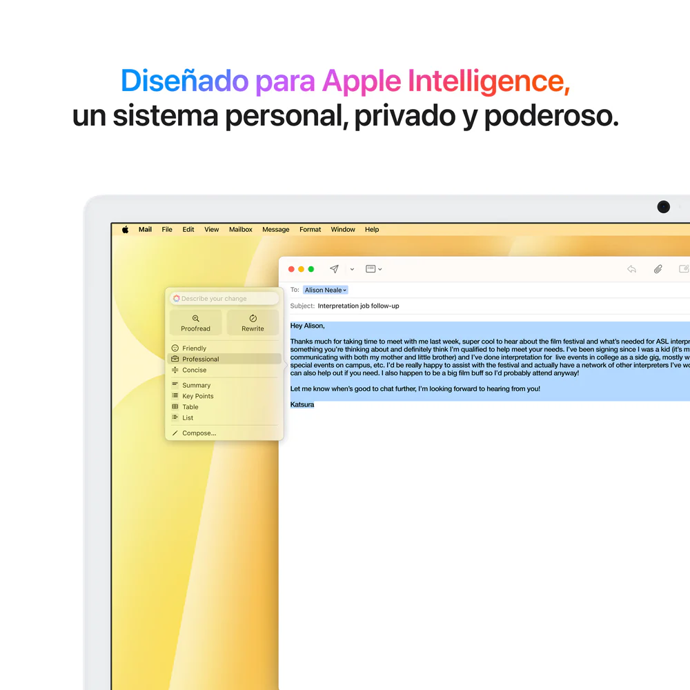 iMac con pantalla Retina 4,5K de 24 pulgadas: Chip M4 de Apple con CPU de 8 núcleos y GPU de 8 núcleos, 256 GB SSD - Amarillo - Image 5