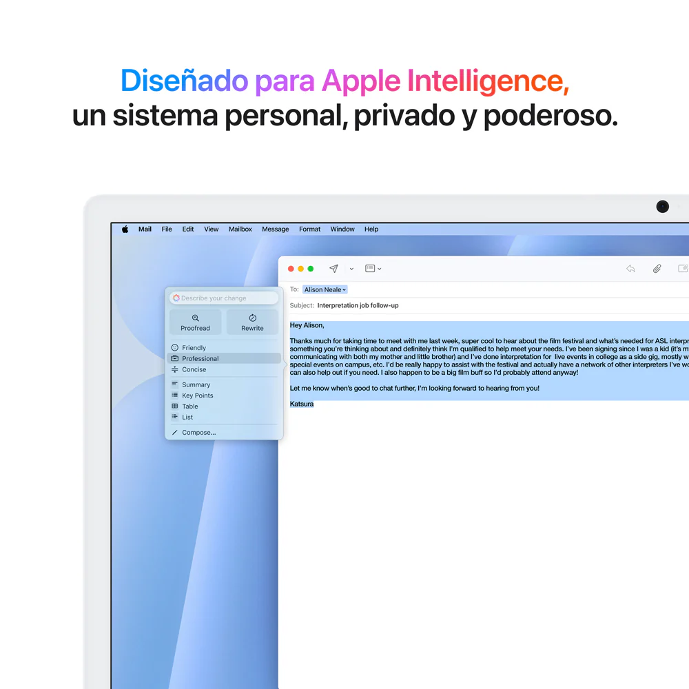 iMac con pantalla Retina 4,5K de 24 pulgadas: Chip M4 de Apple con CPU de 8 núcleos y GPU de 8 núcleos, 256 GB SSD - Azul - Image 5