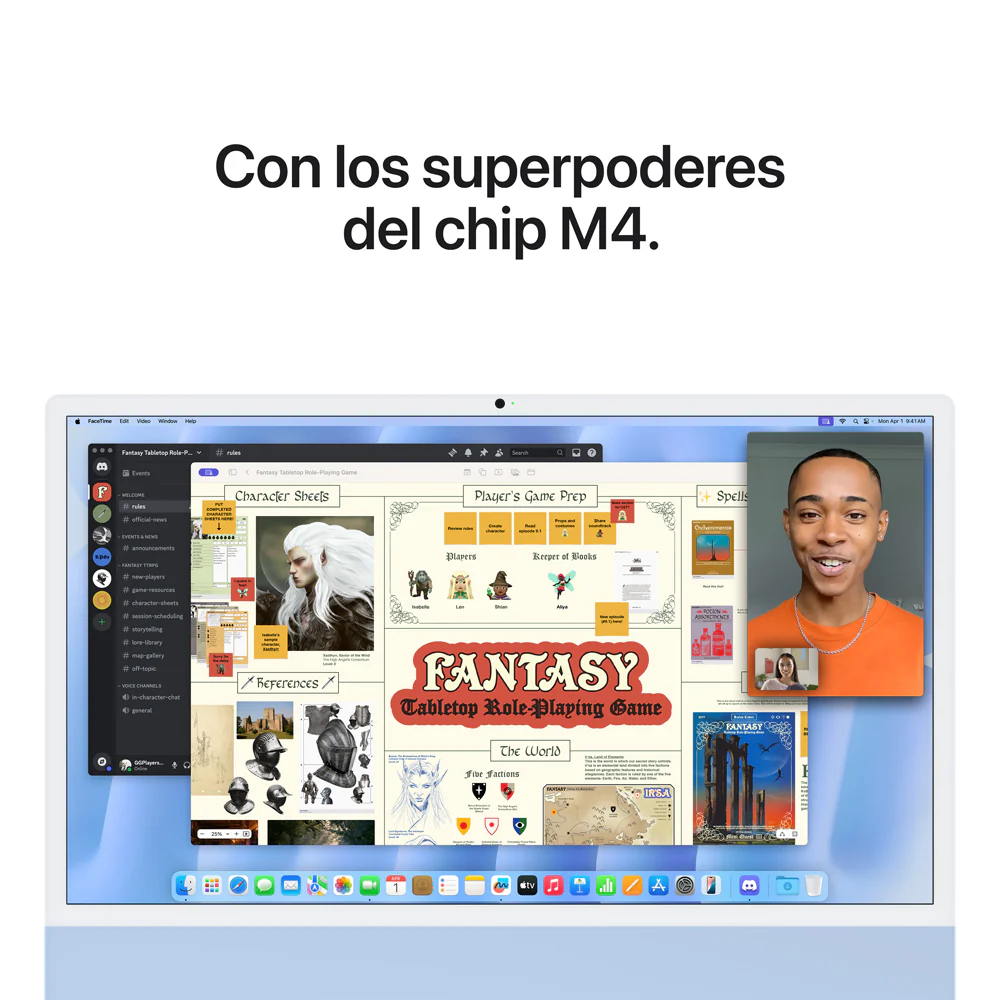 iMac con pantalla Retina 4,5K de 24 pulgadas: Chip M4 de Apple con CPU de 8 núcleos y GPU de 8 núcleos, 256 GB SSD - Azul - Image 6