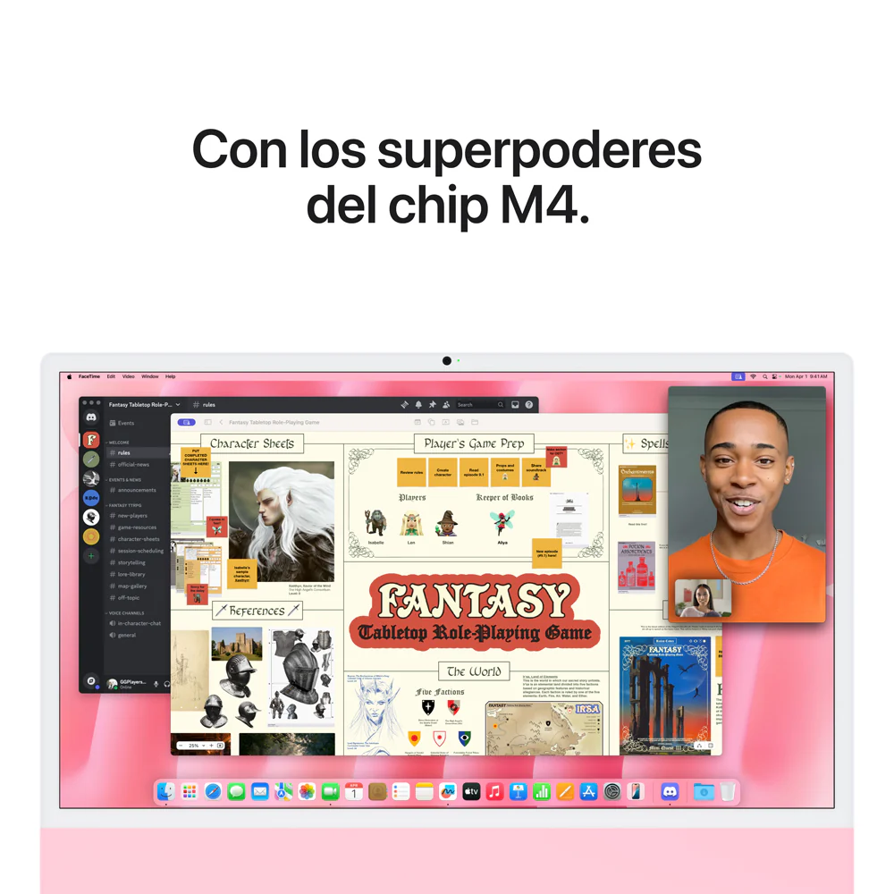 iMac con pantalla Retina 4,5K de 24 pulgadas: Chip M4 de Apple con CPU de 8 núcleos y GPU de 8 núcleos, 256 GB SSD - Rosa - Image 6