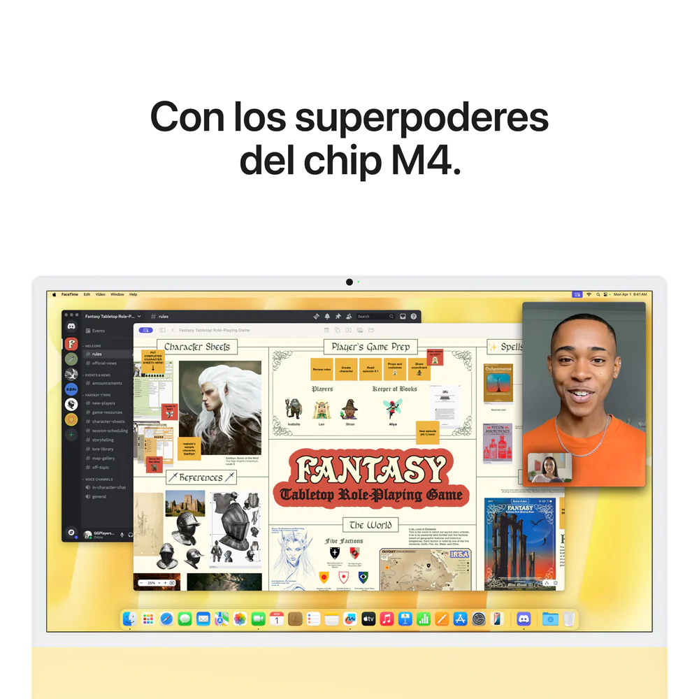 iMac con pantalla Retina 4,5K de 24 pulgadas: Chip M4 de Apple con CPU de 10 núcleos y GPU de 10 núcleos, 512 GB SSD - Amarillo - Image 6
