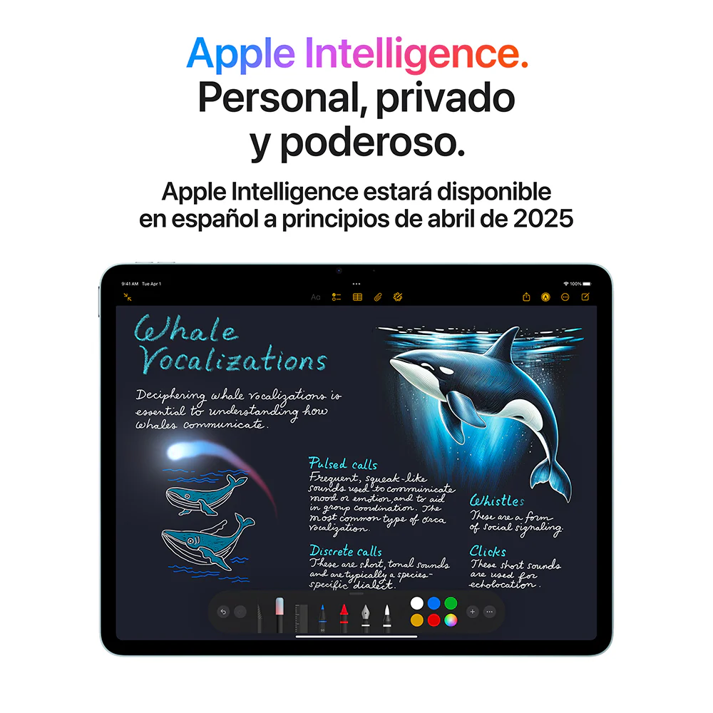 iPad Air 11  Chip M3 - 128GB - Gris Espacial + Lápiz Óptico ZAGG Pro Stylus 2 con punta - Blanco - Image 9