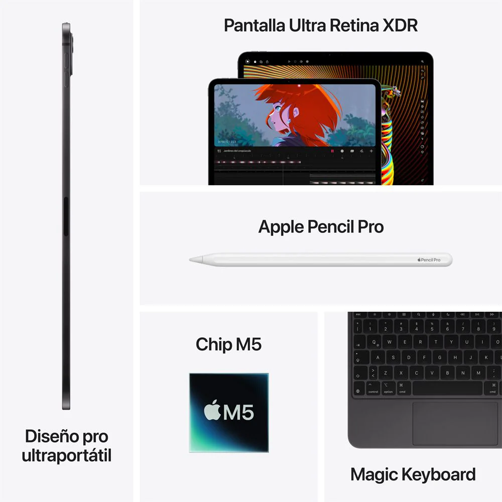 iPad Pro de 11 pulgadas Wi-Fi 512 GB Vidrio estándar - Color plata (M5) - Image 8