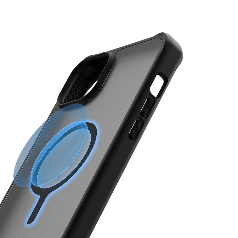 Case ItSkins Hybrid R Stand con MagSafe para iPhone 15/14 - Negro - Image 3