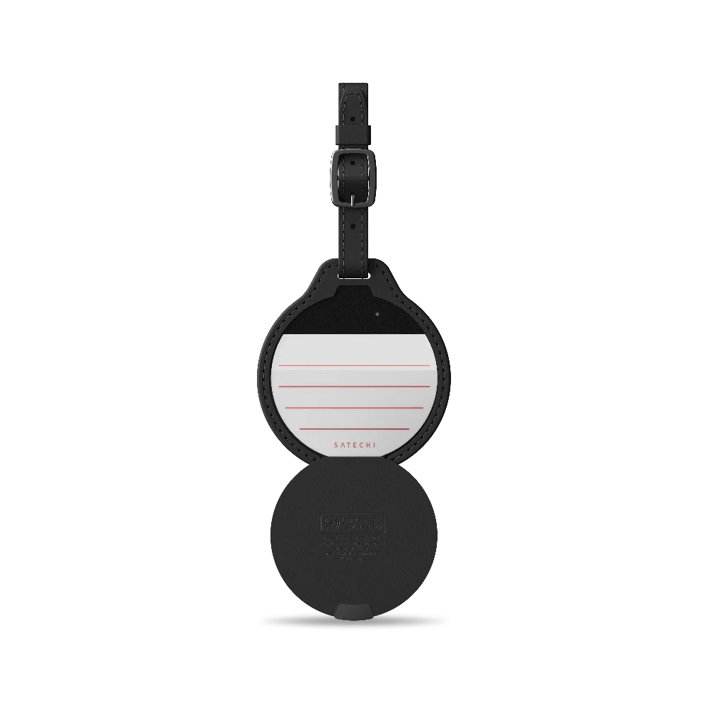 Llavero para AirTag de Cuero Vegano Satechi para Equipaje - Negro - Image 4