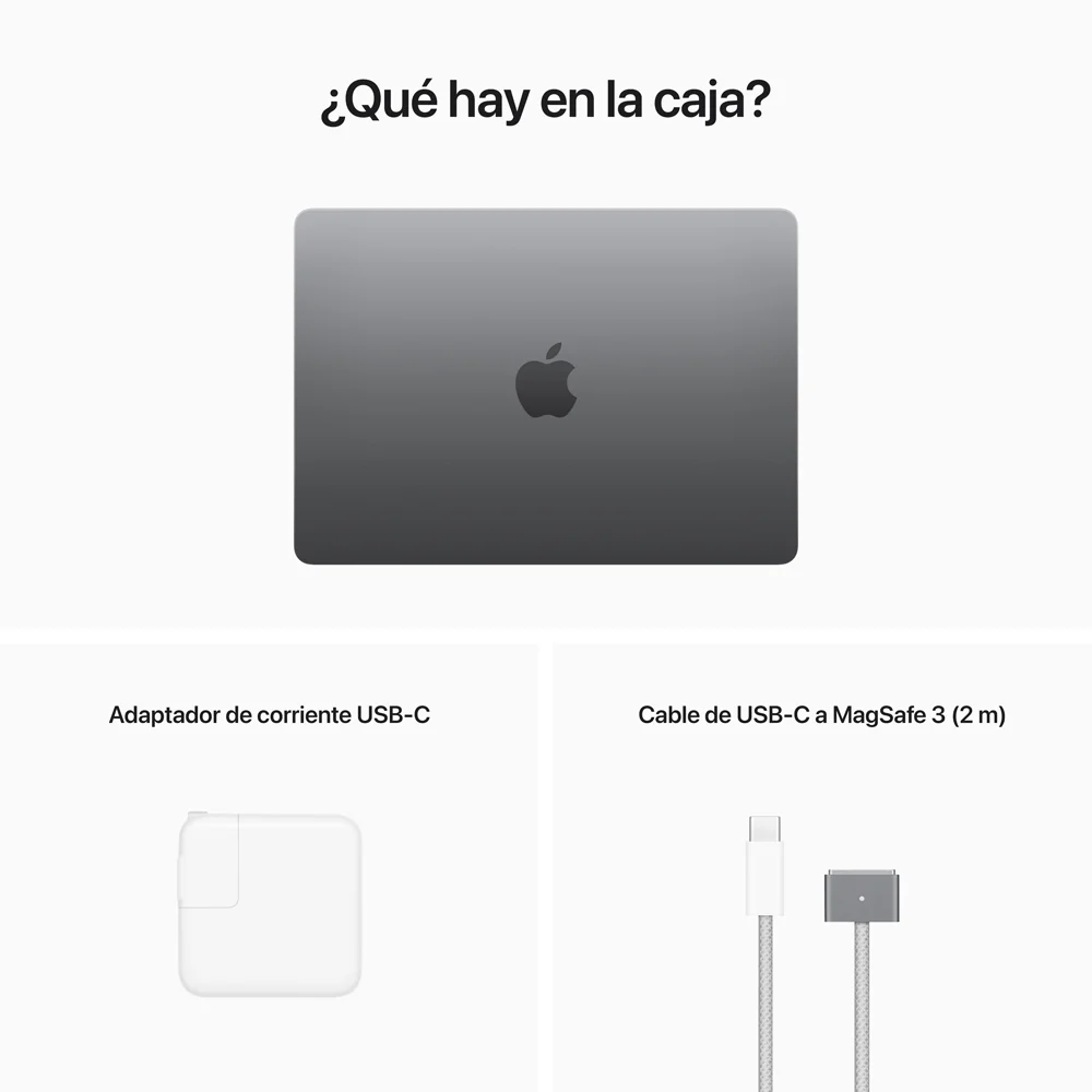 MacBook Air de 13 pulgadas: Chip M2 de Apple con CPU de ocho núcleos y GPU de ocho núcleos, 256 GB SSD - Gris espacial - Image 11