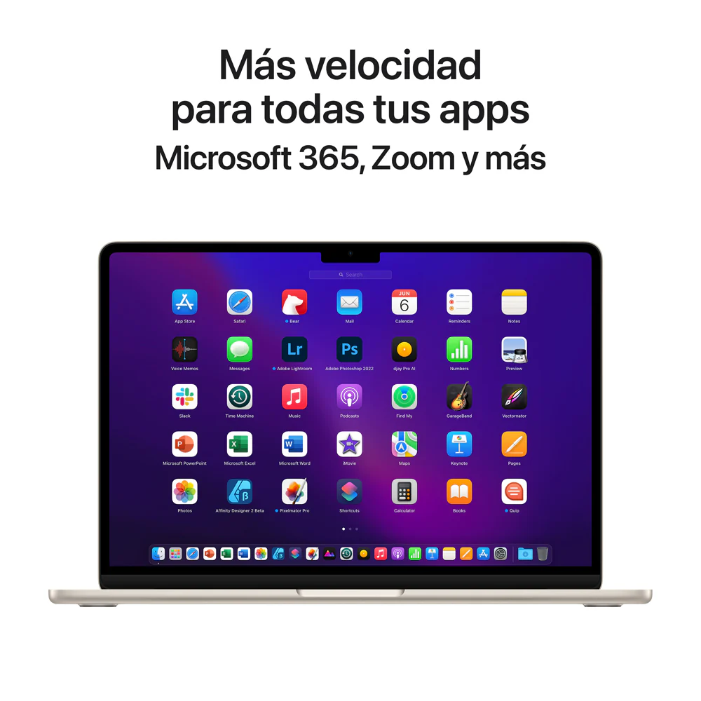 MacBook Air de 13 pulgadas: Chip M2 de Apple con CPU de ocho núcleos y GPU de ocho núcleos, 256 GB SSD - Blanco estrella - Image 10